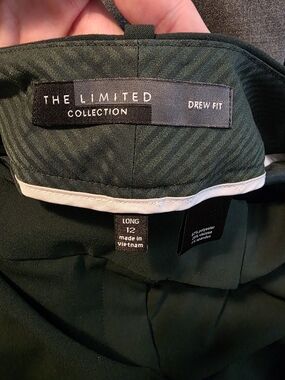 The Limited Wide-Leg Jumpsuit/Trousers in Dark Green - Drew Fit